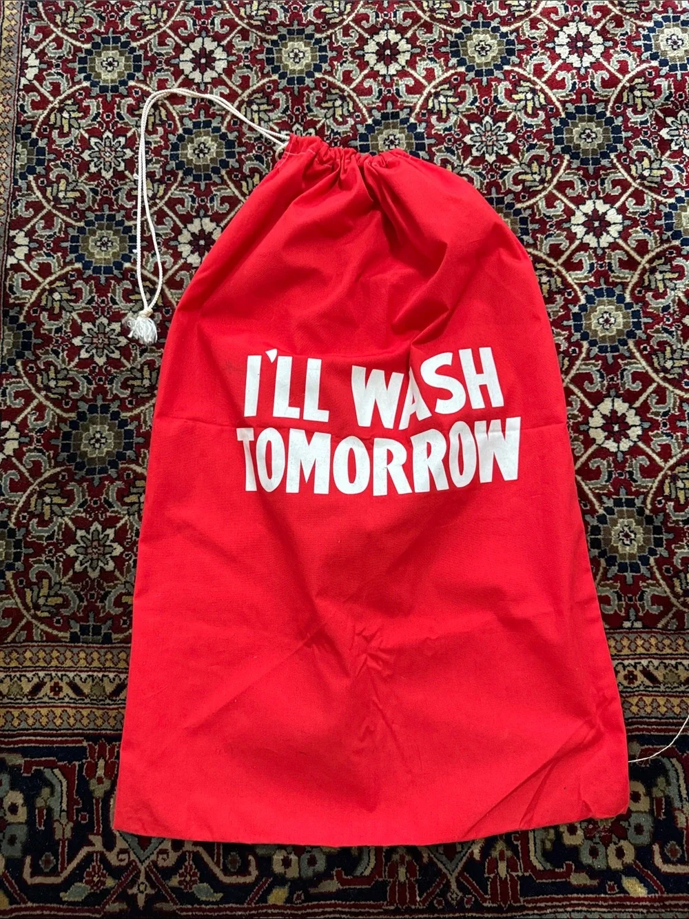 Bright Red Drawstring Laundry/Storage Bag
